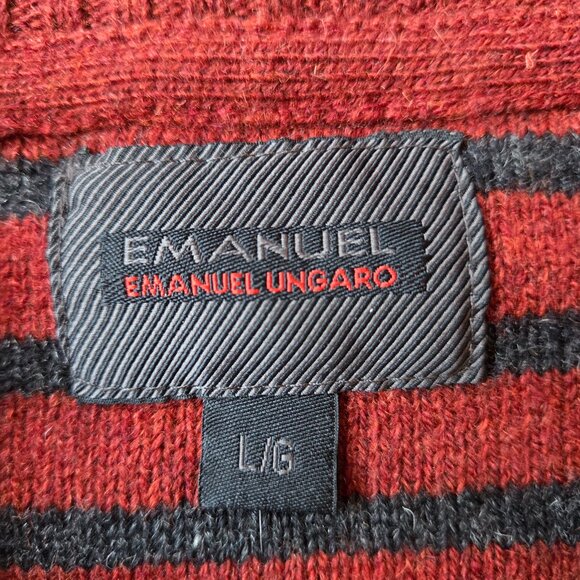 Beautiful Emanuel Ungaro Dark Gray Sweater 80% Lambswool - Picture 5 of 6